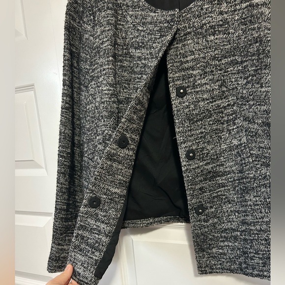 J. Jill Tweed Wool Blend Charcoal Blazer - Picture 3 of 12